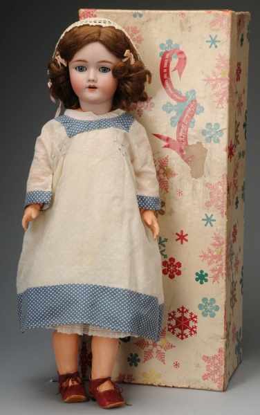 Appraisal: Boxed Heinrich Handwerck Child Doll Description Germany Ca Bisque head