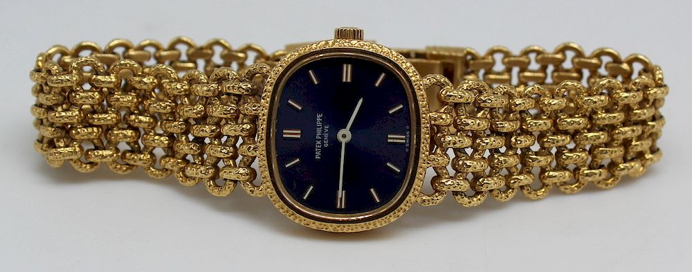 Appraisal: JEWELRY Patek Philippe Ellipse kt Gold Watch Ladies Patek Philippe