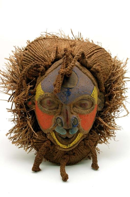 Appraisal: Bamum or Bamileke carved wood mask Cameroons Realistic facial features