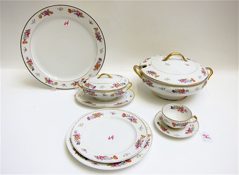 Appraisal: CHARLES FIELD HAVILAND CHINA SET fifty-eight pieces with band of