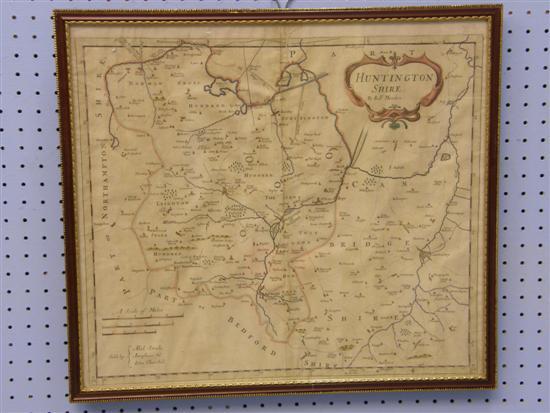 Appraisal: th century Robert Morden map of Huntingtonshire EXEMPT FROM VAT