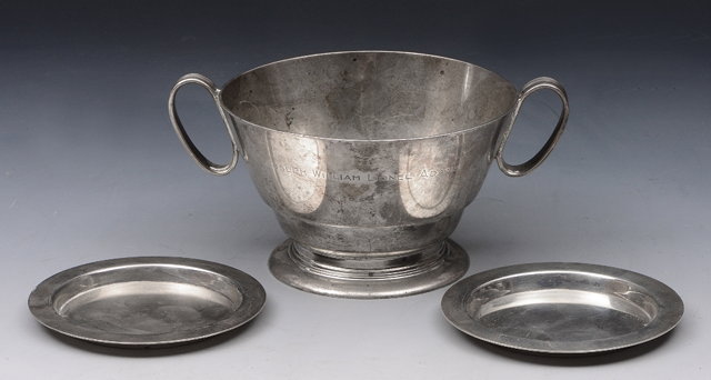 Appraisal: A PAIR OF SILVER CIRCULAR DISHES of plain form cm