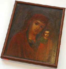 Appraisal: EUROPEAN ICON THE VIRGIN CHILD POSSIBLY BULGARIAN CIRCA 'S