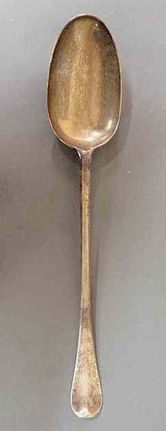 Appraisal: Rare and important silver stuffing spoon by Philip Syng Jr