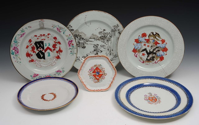 Appraisal: A group of Chinese armorial porcelain th th Centuryto include