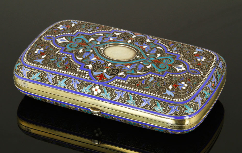 Appraisal: - th C Russian Enameled Gilt Silver Case Late th