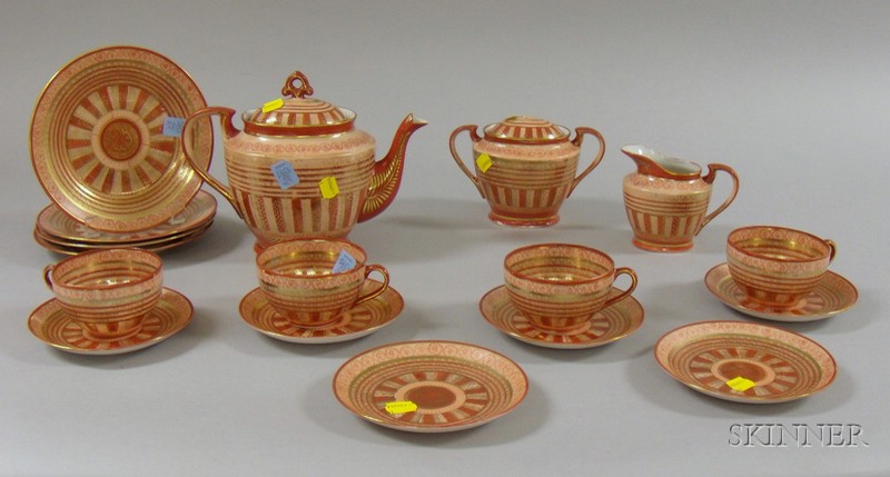 Appraisal: Seventeen-piece Japanese Gilt Kutani-palette Porcelain Tea Set