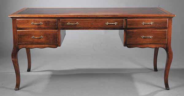 Appraisal: A Louis XVI-Style Mahogany Bureau Plat late th c the