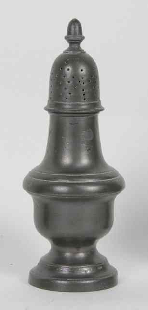 Appraisal: A Georgian pewter caster of baluster form cm high