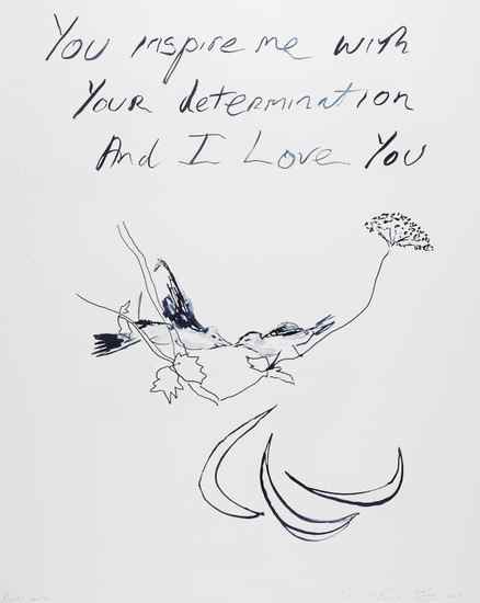 Appraisal: Tracey Emin b Birds lithograph printed in colours signed titled