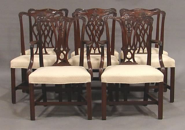 Appraisal: Pair of open armchairs with pierced strap work splats side