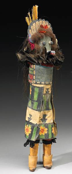 Appraisal: Property of various owners Depicting Shalako kachina with carved and