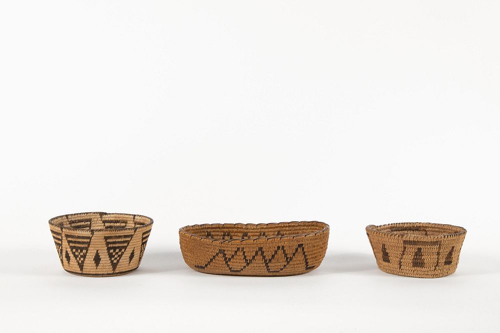 Appraisal: Akimel O Odham Pima Group of Three Baskets Group of