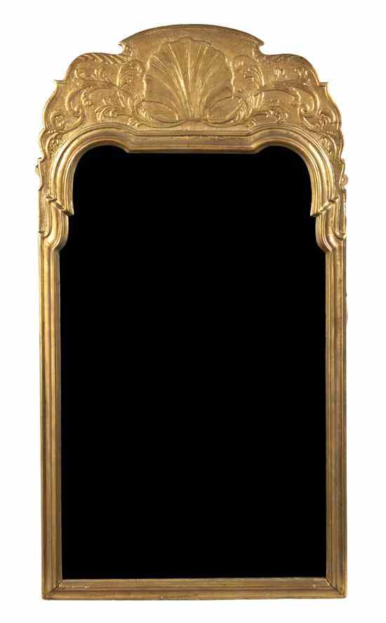 Appraisal: A George II Style Giltwood Pier Mirror the shaped crest