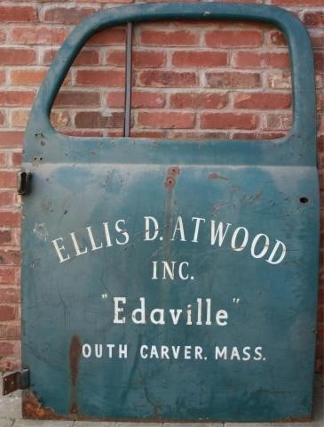 Appraisal: VINTAGE TRUCK DOOR FROM ELLIS D ATWOOD CRANBERRY GROWER AND