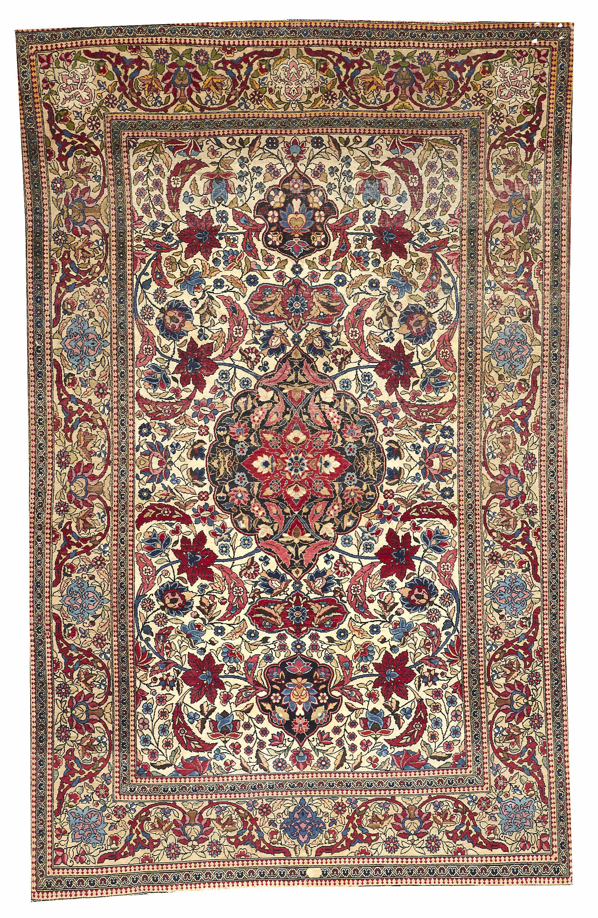 Appraisal: An Isphahan rug South Central Persiaearly th centurysize approximately ft