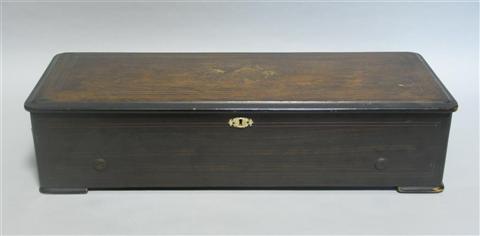 Appraisal: CONTINENTAL ROSEWOOD MUSIC BOX Late th early th century the