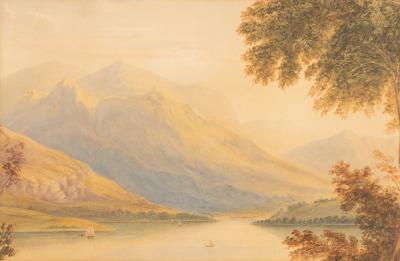 Appraisal: Robert Maclagan - A Highland Loch Landscape watercolour cm x