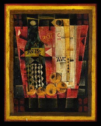 Appraisal: EDWARD JOHN STEVENS JR ABSTRACT STILL LIFE Oil on artistboard