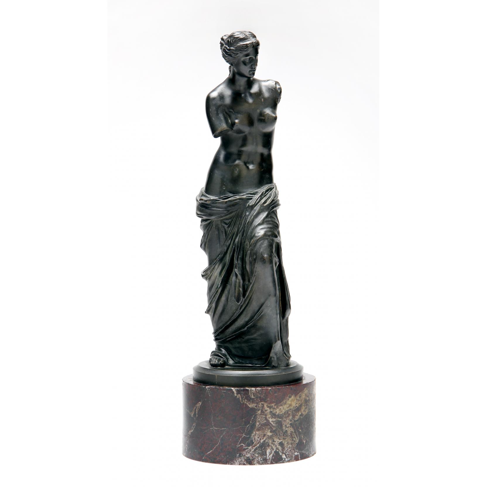 Appraisal: Signed Bronze Statuette After the Venus de Milo French late