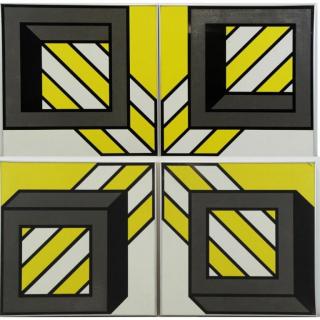 Appraisal: VAN DER GULIK Anton Set of Four Op Art Screenprints