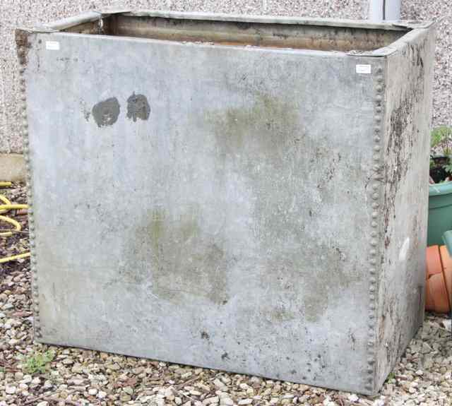 Appraisal: A galvanised water tank cm wide cm deep cm high