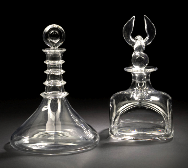 Appraisal: Steuben Glass Eagle Decanter designed in by Lloyd Atkins the