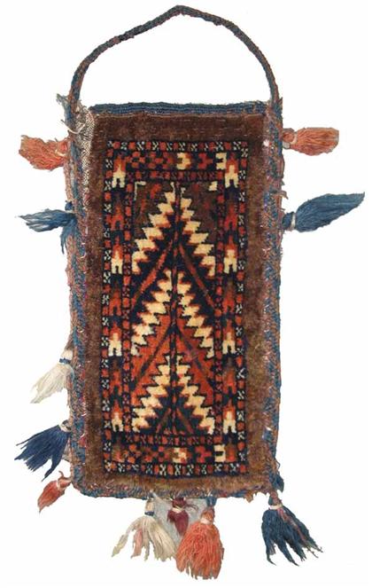 Appraisal: Yomud family Turkoman spindle bag west turkestan circa in x