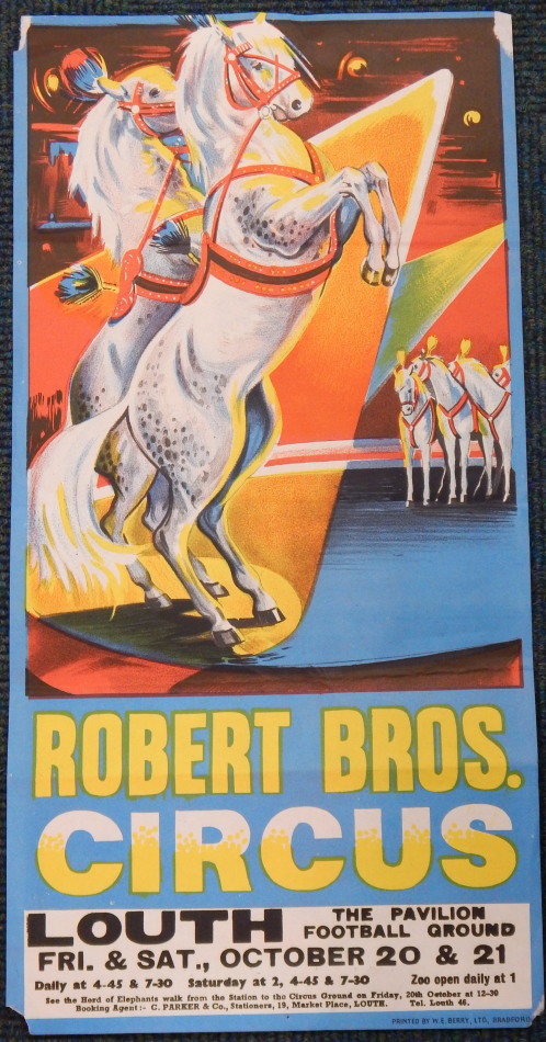 Appraisal: A Robert Brothers Circus poster at the Pavilion Football Ground