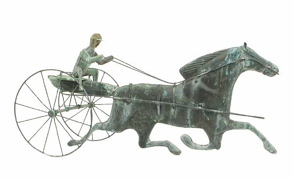 Appraisal: A horse and carriage weather vane height ft in