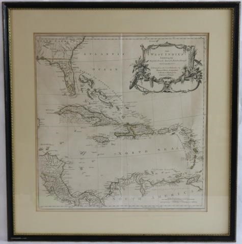 Appraisal: TH TH CENTURY MAP OF THE WEST INDIES PUBLISHED BY