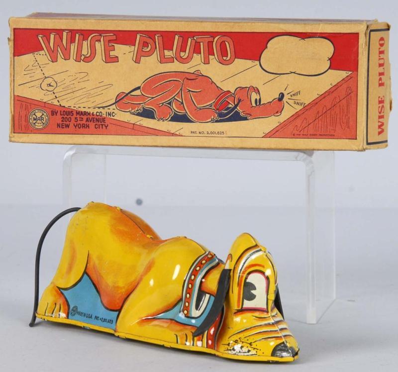 Appraisal: Marx Tin Walt Disney Wise Pluto Wind-Up Toy Description American