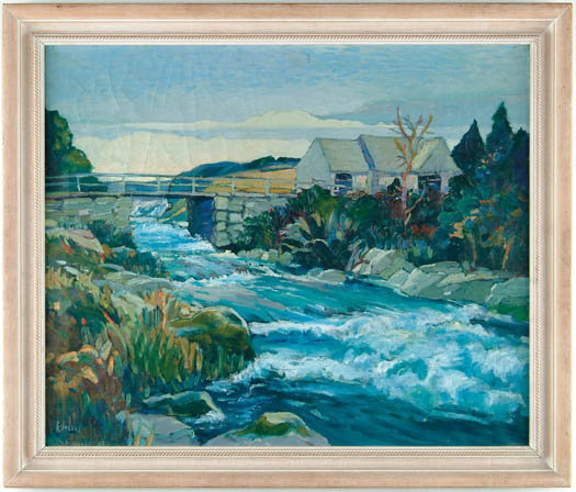 Appraisal: GEORGE PEARSE ENNIS American - DENNY RIVER ME Oil on