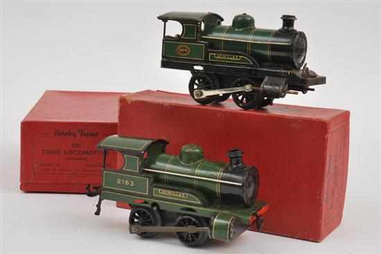 Appraisal: TWO BING LOCOS ONE - - GREEN LIVERY IN INCORRECT