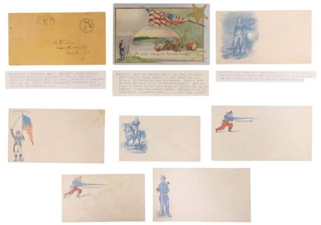 Appraisal: lot of Civil War patriotic envelopes including George Washington As