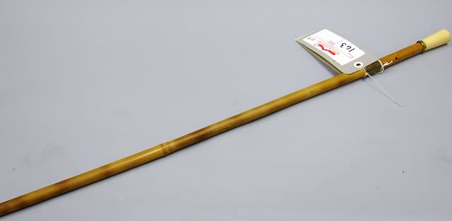 Appraisal: Sword Cane circa late th Century bamboo with ivory handle