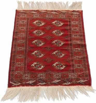 Appraisal: A Turkomen Carpet Thick wool on wool weft very dense