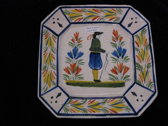 Appraisal: Heinrot Quimper French Pottery Plate man signed