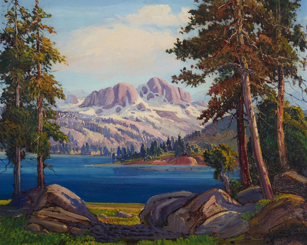 Appraisal: Fred Grayson Sayre - Glendale CA Lake in a mountain