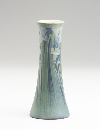 Appraisal: NEWCOMB COLLEGE Transitional corseted bud vase carved by A F