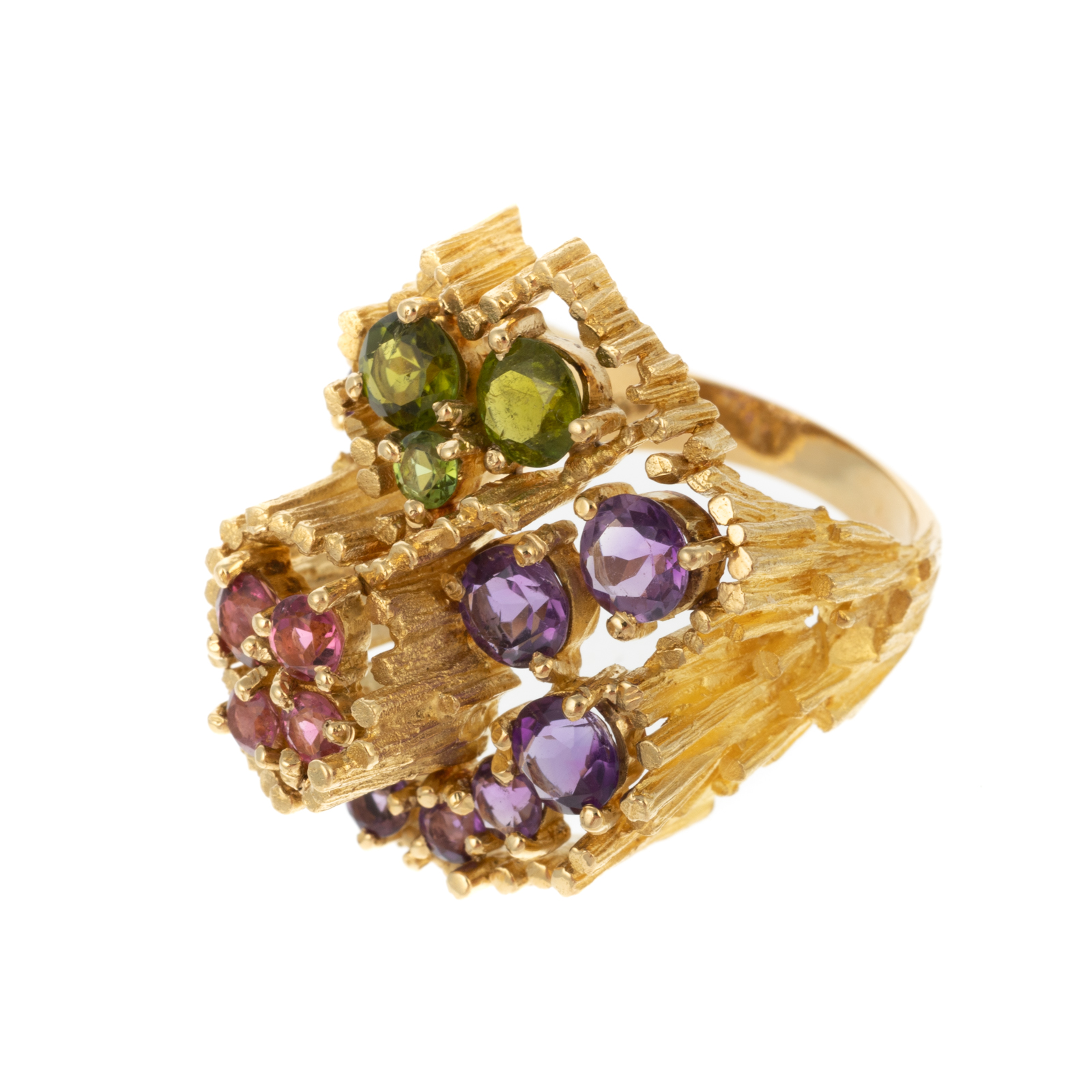 Appraisal: AN K BRUTALIST GEMSTONE RING BY H STERN c s