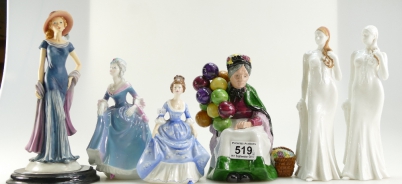 Appraisal: A collection of ceramic lady figures to include Leonardo lady