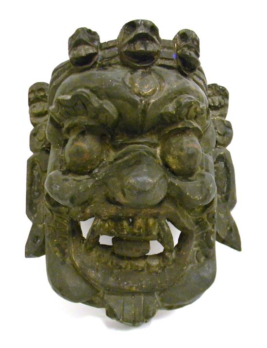 Appraisal: ASIAN th C Tibetan Buddhist ceremonial dance mask depicting fearsome