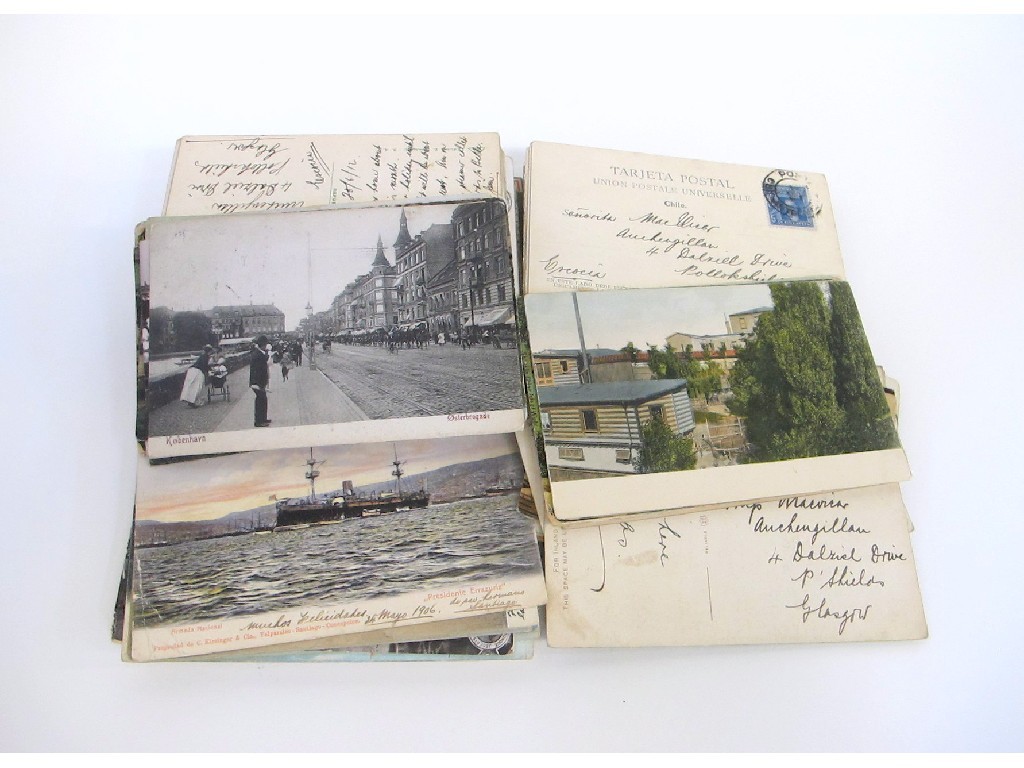 Appraisal: A box of assorted postcards addressed to Maggie McVicar Owner