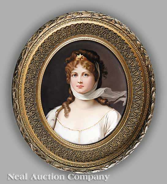 Appraisal: A KPM Porcelain Portrait Plaque of Queen Louise of Prussia