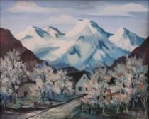 Appraisal: Harvey Gregory Prusheck American - Mountain View Oil on board