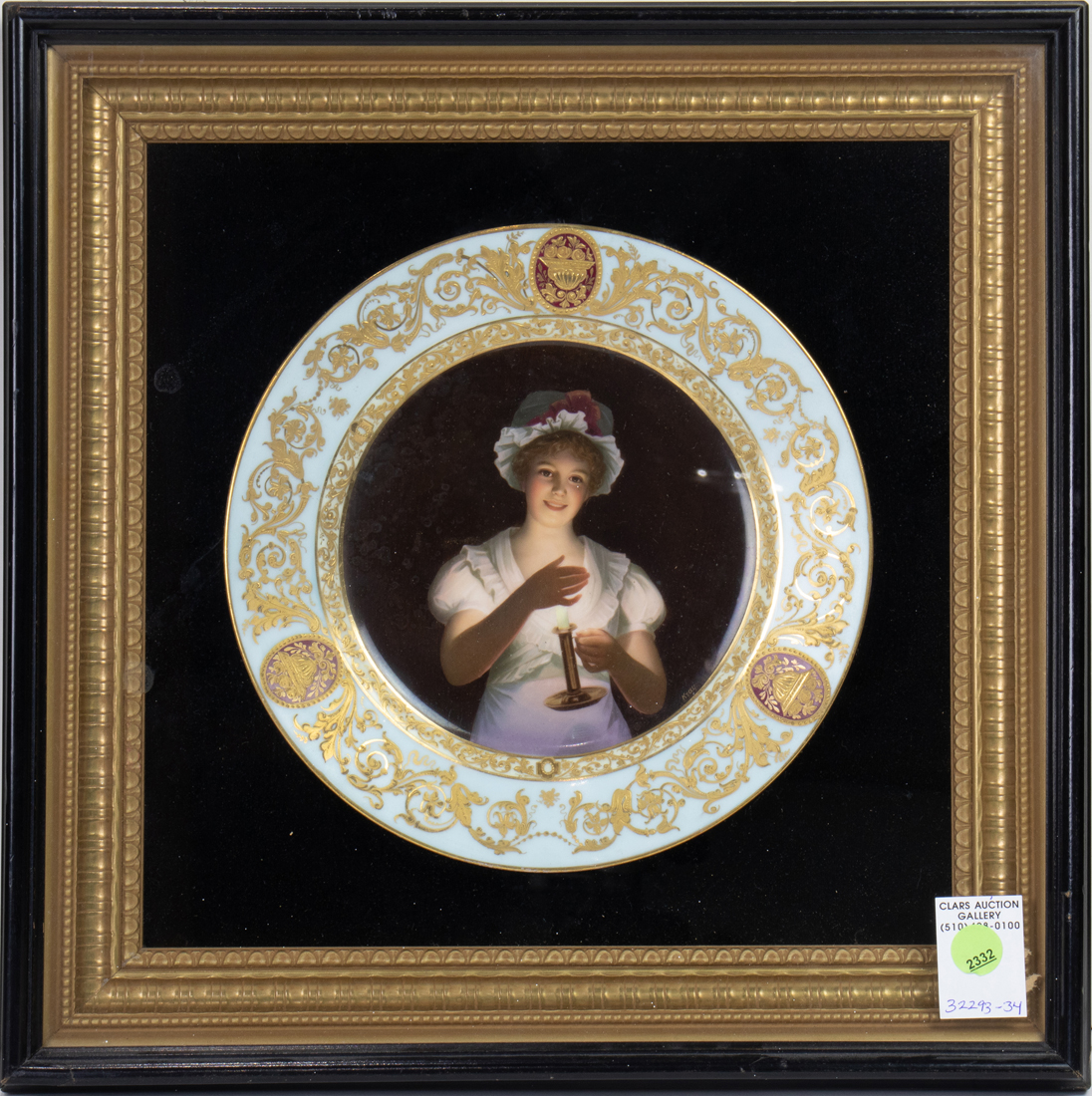 Appraisal: A VIENNA STYLE PORCELAIN CABINET PLATE OF LISETTE A Vienna