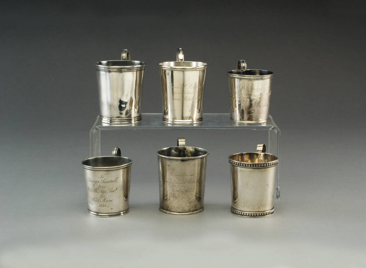 Appraisal: SIX BOSTON MASSACHUSETTS SILVER CHILDREN'S CUPS H COGSWELL CROSBY BROWN