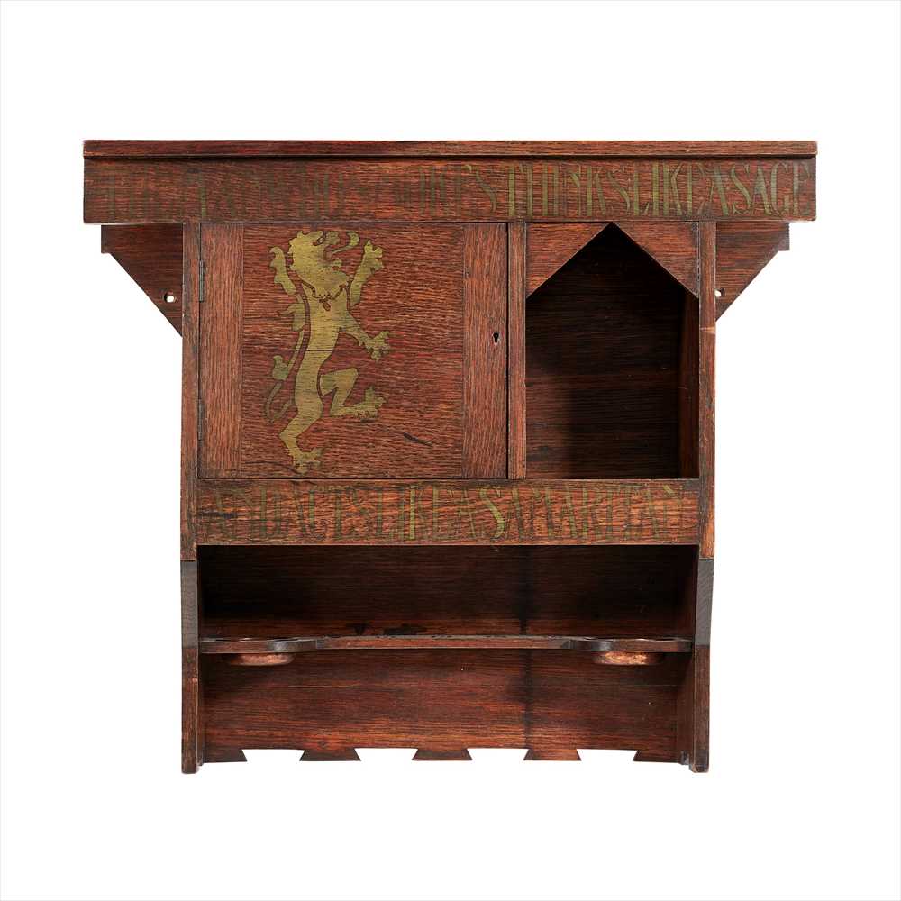 Appraisal: LIBERTY AND CO LONDON 'RALEIGH' OAK SMOKER'S CABINET CIRCA with