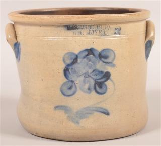 Appraisal: Wm Moyer Two Gallon Stoneware Crock Wm Moyer Harrisburg PA